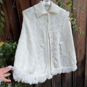 Vintage knit cape